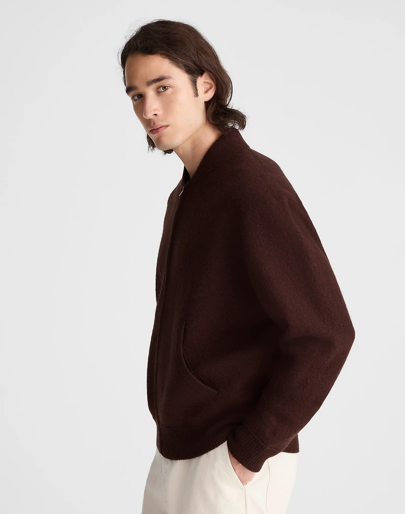 Boiled Wool Baseball Jacket | Madewell