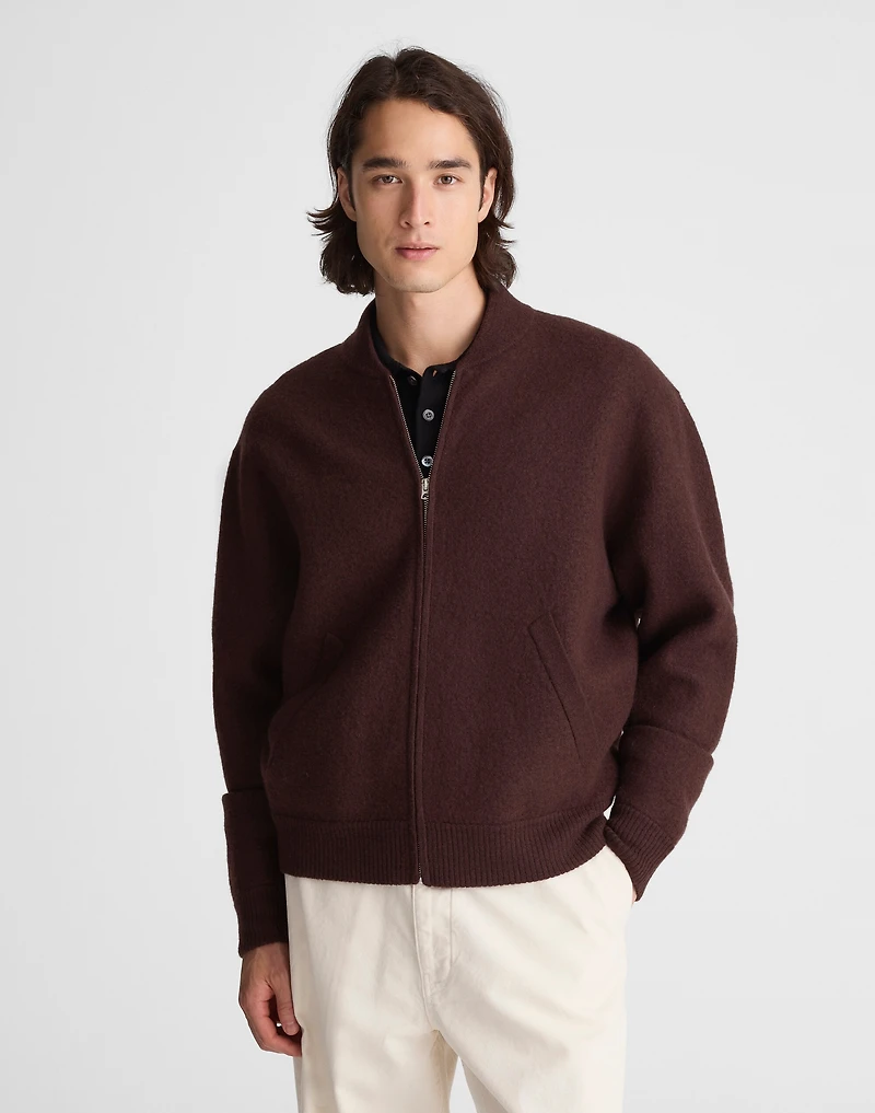 Boiled Wool Baseball Jacket | Madewell