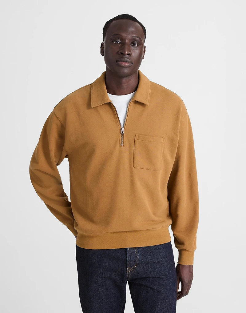 The McCarren Midweight Quarter-Zip Sweatshirt | Madewell