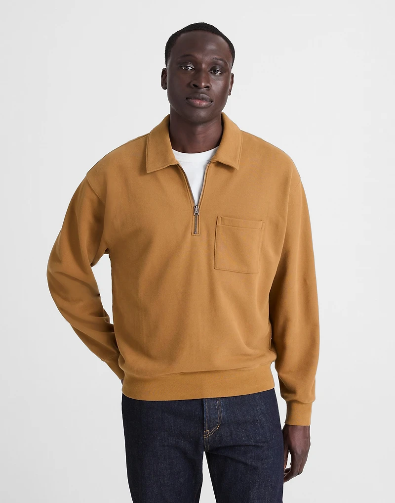 The McCarren Midweight Quarter-Zip Sweatshirt | Madewell