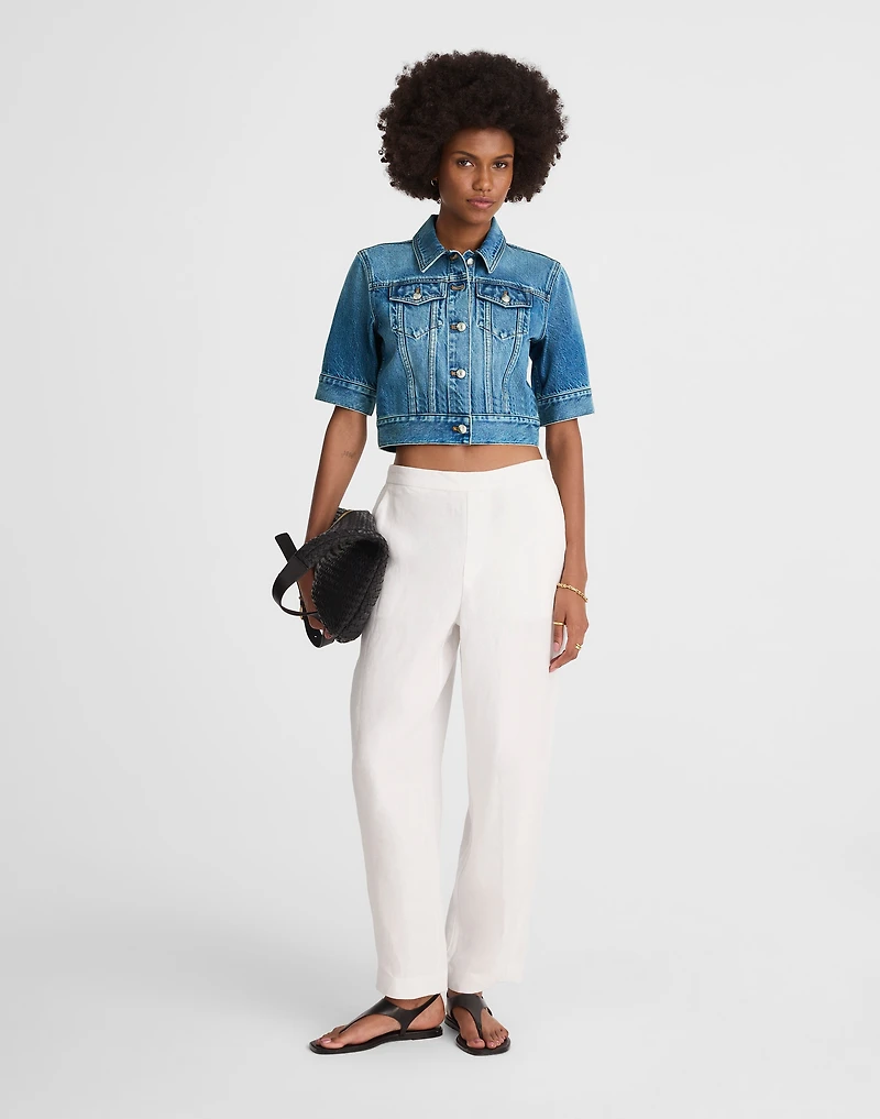 Shrunken Denim Trucker Jacket Hazeldell Wash | Madewell