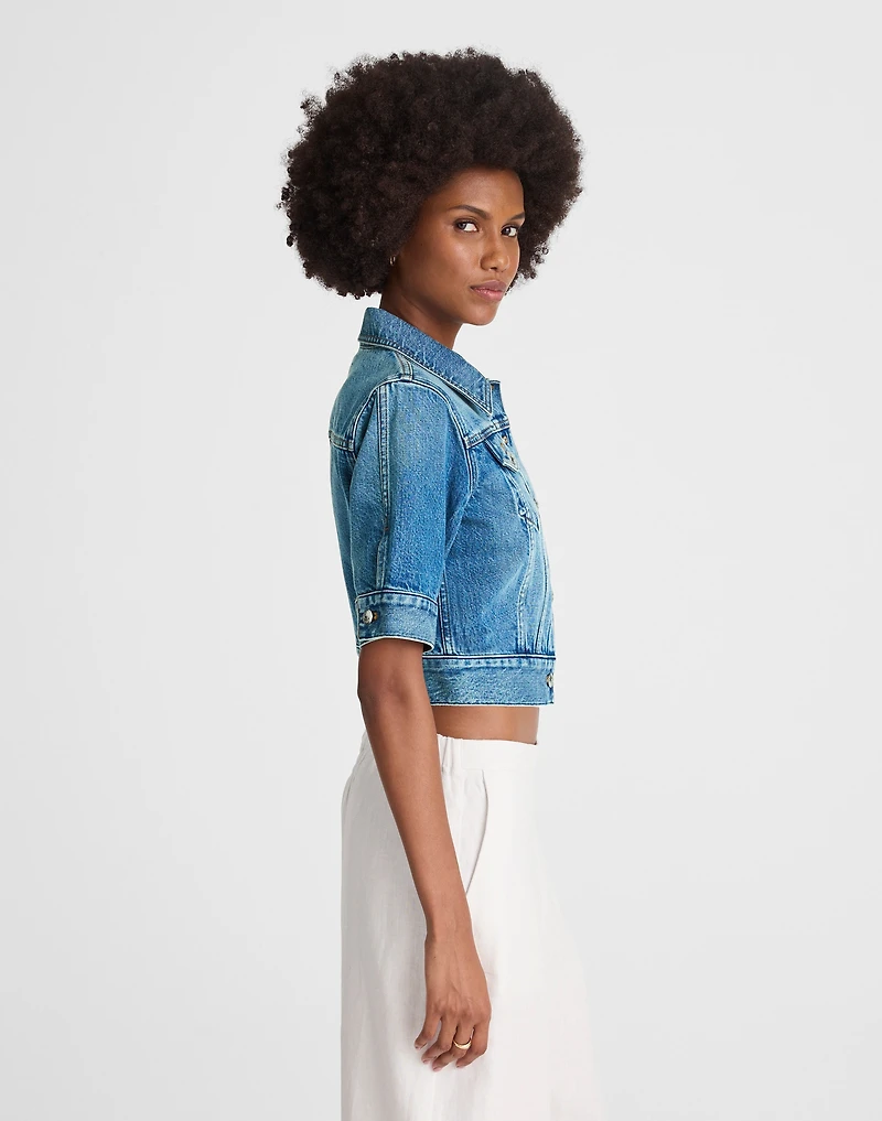 Shrunken Denim Trucker Jacket Hazeldell Wash | Madewell