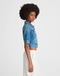 Shrunken Denim Trucker Jacket Hazeldell Wash | Madewell