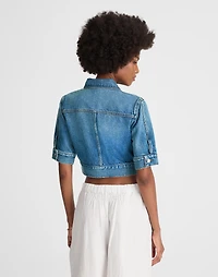 Shrunken Denim Trucker Jacket Hazeldell Wash | Madewell
