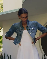 Shrunken Denim Trucker Jacket Hazeldell Wash | Madewell