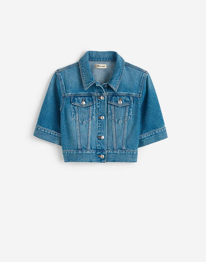 Shrunken Denim Trucker Jacket Hazeldell Wash | Madewell