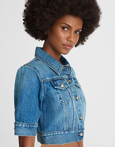 Shrunken Denim Trucker Jacket Hazeldell Wash | Madewell