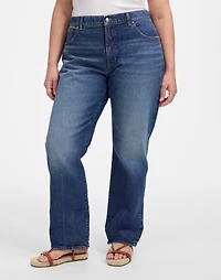 The Plus Curvy Longline Straight Jean Greendale Wash | Madewell