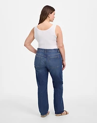 The Plus Curvy Longline Straight Jean Greendale Wash | Madewell