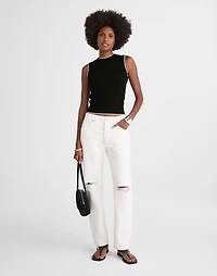 Mixed-Stitch Sleeveless Sweater | Madewell