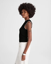 Mixed-Stitch Sleeveless Sweater | Madewell