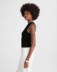 Mixed-Stitch Sleeveless Sweater | Madewell