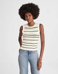 Striped Sweater Vest 100% Cotton | Madewell