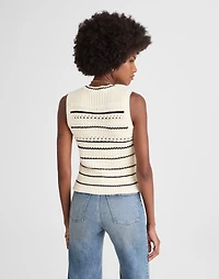 Striped Sweater Vest 100% Cotton | Madewell