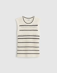 Striped Sweater Vest 100% Cotton | Madewell
