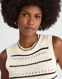 Striped Sweater Vest 100% Cotton | Madewell