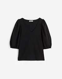 Puff-Sleeve V-Neck Tee | Madewell