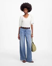 Puff-Sleeve V-Neck Tee | Madewell