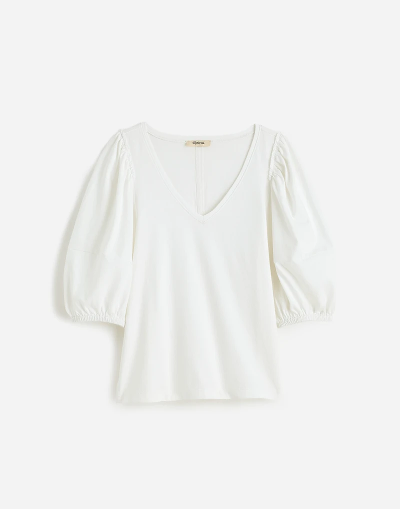 Puff-Sleeve V-Neck Tee | Madewell