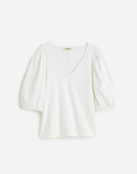 Puff-Sleeve V-Neck Tee | Madewell