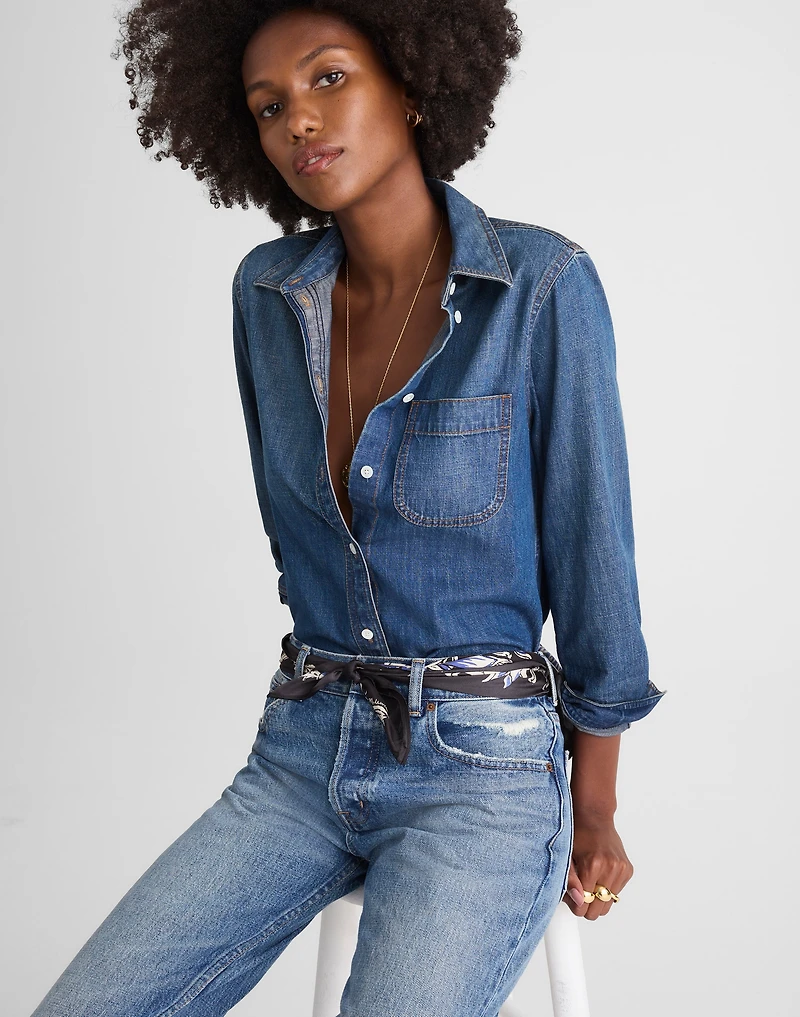 Tuckable Denim Shirt Greendale Wash | Madewell