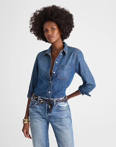 Tuckable Denim Shirt Greendale Wash | Madewell