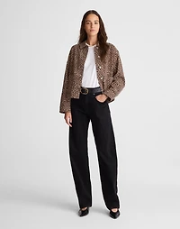 Denim Trapeze Jacket Leopard | Madewell