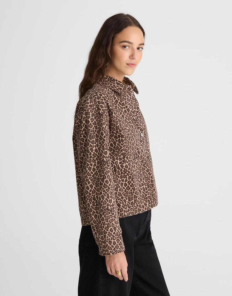 Denim Trapeze Jacket Leopard | Madewell