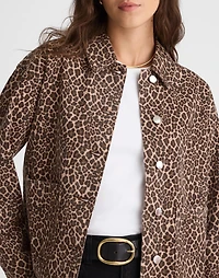 Denim Trapeze Jacket Leopard | Madewell