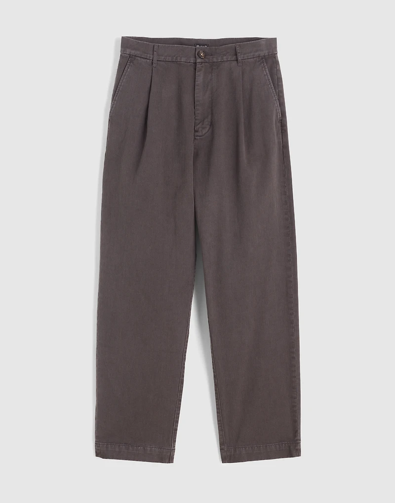 Pleated Twill Trousers | Madewell