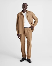 Double-Pleated Twill Trousers in Wool Blend | Madewell