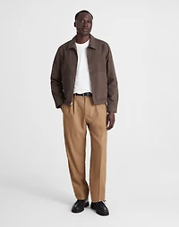 Double-Pleated Twill Trousers in Wool Blend | Madewell
