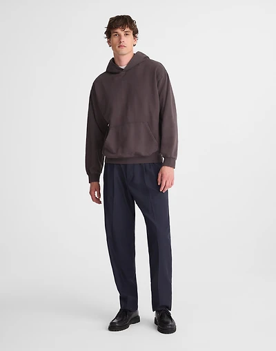 Double-Pleated Twill Trousers Wool Blend | Madewell