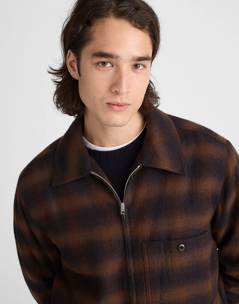 Zip-Front Jacket in Japanese Flannel | Madewell