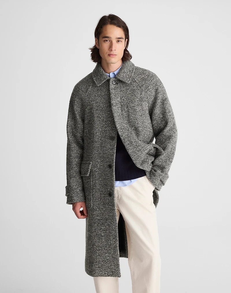 Balmacaan Overcoat in Italian Tweed | Madewell