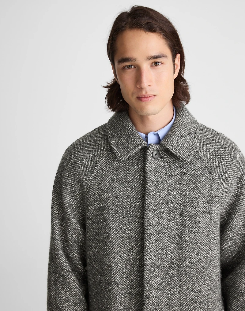 Balmacaan Overcoat in Italian Tweed | Madewell