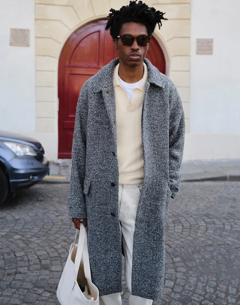 Balmacaan Overcoat in Italian Tweed | Madewell