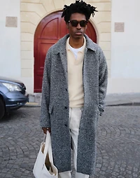 Balmacaan Overcoat in Italian Tweed | Madewell
