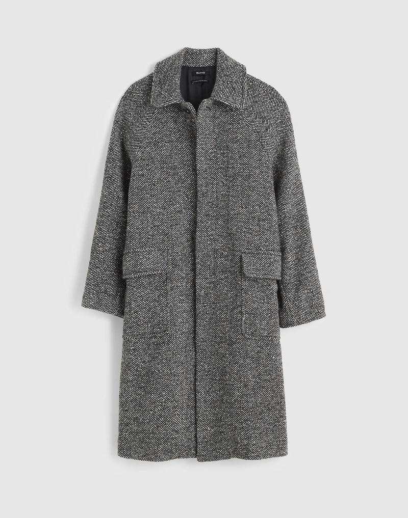 Balmacaan Overcoat in Italian Tweed | Madewell