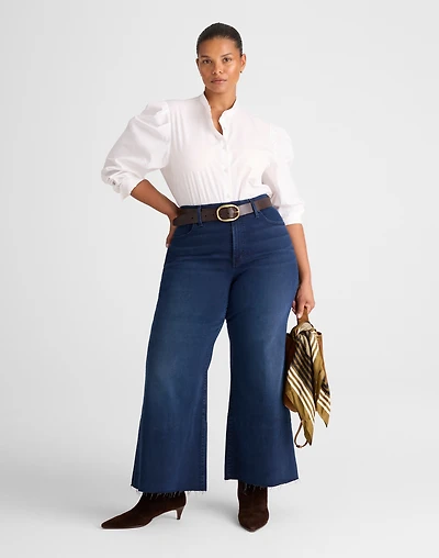 Plus Flared Wide-Leg Crop Jeans | Madewell