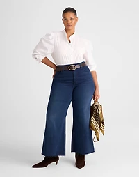 Plus Flared Wide-Leg Crop Jeans | Madewell