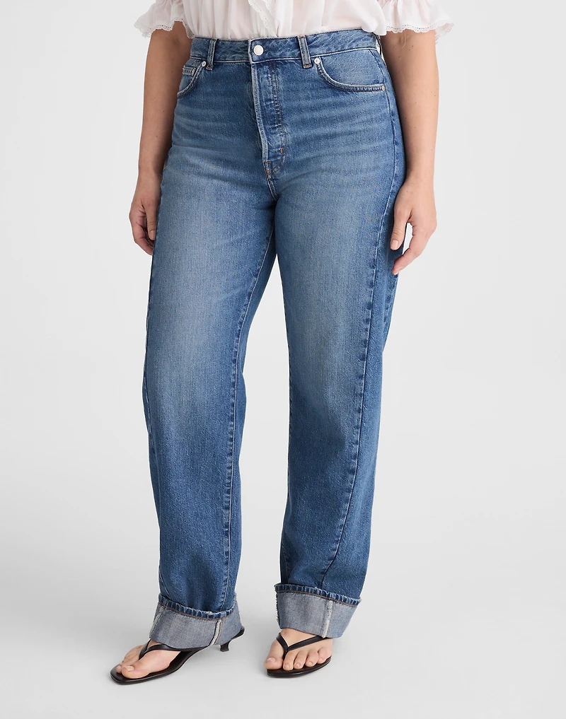 The Plus Curvy Pieced Barrel-Leg Jean | Madewell