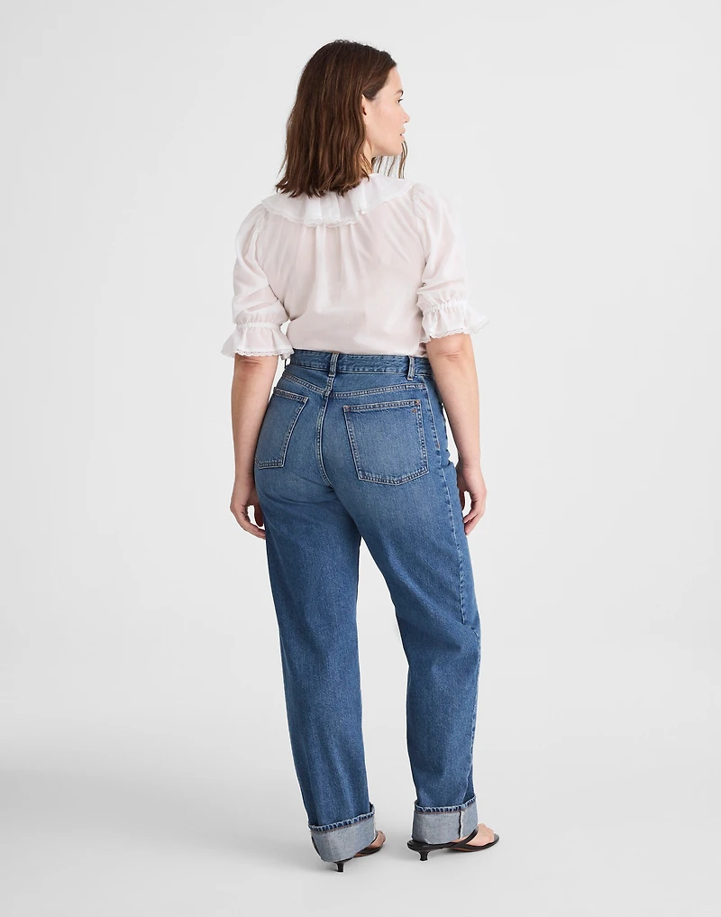 The Plus Curvy Pieced Barrel-Leg Jean | Madewell