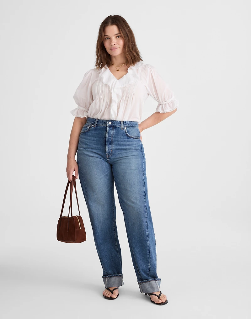 The Plus Curvy Pieced Barrel-Leg Jean | Madewell