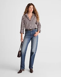Poplin Easy Y-Neck Button-Up Shirt | Madewell