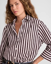 Poplin Easy Y-Neck Button-Up Shirt | Madewell