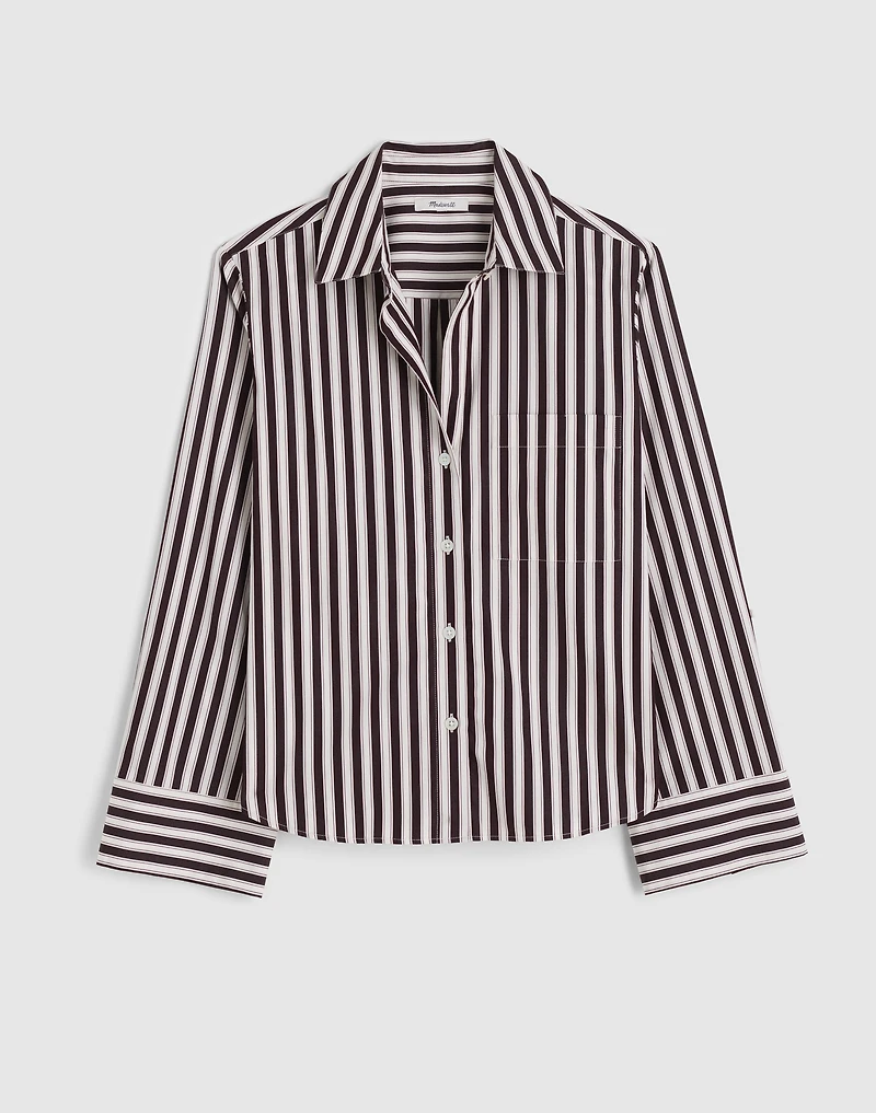 Poplin Easy Y-Neck Button-Up Shirt | Madewell