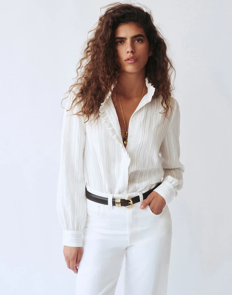 Ruffled Button-Up Top | Madewell