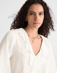 Ruffled Pintuck Top | Madewell
