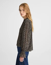 Semi-Sheer Split-Neck Top | Madewell